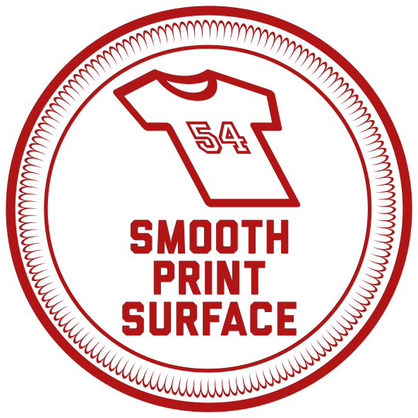 Smooth print surface