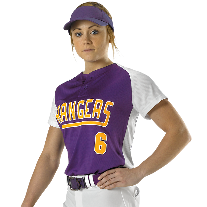 Womens Two Button Fastpitch Jersey