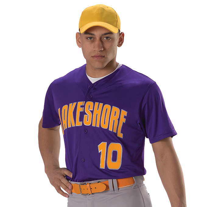 Adult Full Button Lightweight Baseball Jersey