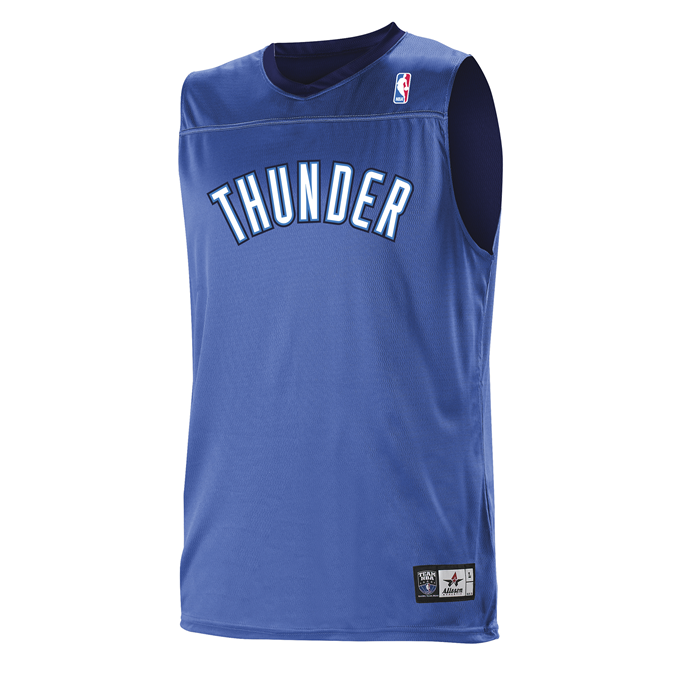 585  Thunder Sublimated Basketball Set :: Youth & Adult Jerseys