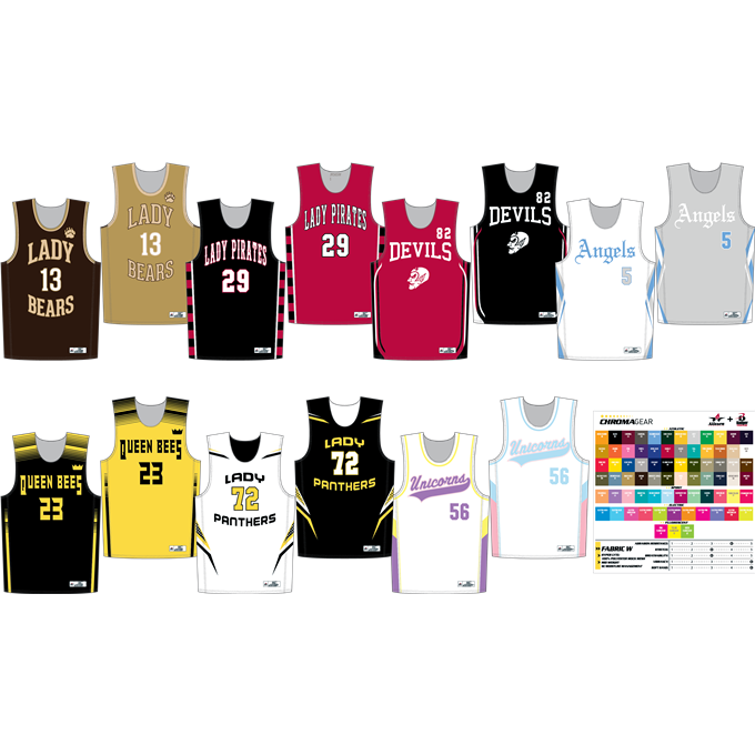 JR56SW-VISUAL SIZE RUN FOR WOMEN'S BASKETBALL SNGL PLY REV JERSEY