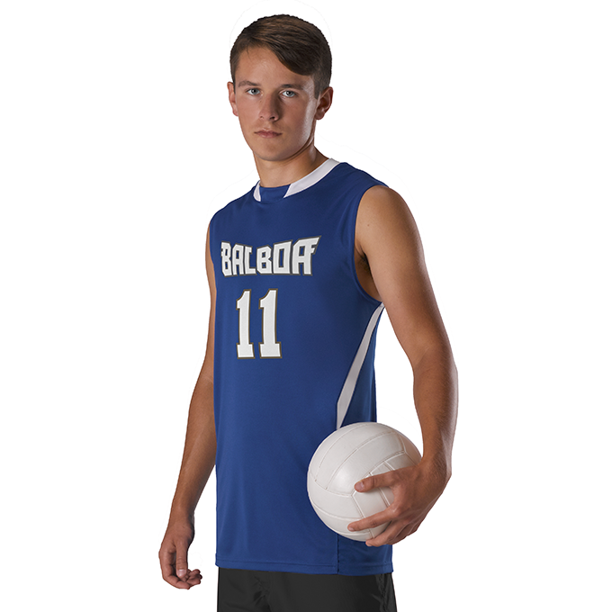 Youth Cut Block Sleeveless Volleyball Jersey