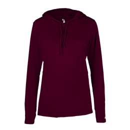 B-Core L/S Women's Hood Tee | Badger Sport - Athletic Apparel