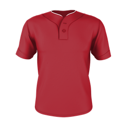 Adult Two Button Mesh Baseball Jersey With Piping | Badger