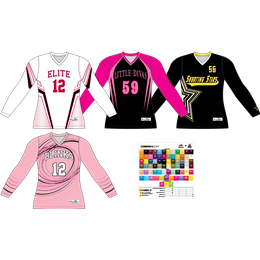 J112G-VISUAL SIZE RUN FOR GIRL'S VOLLEYBALL V-NECK | Badger